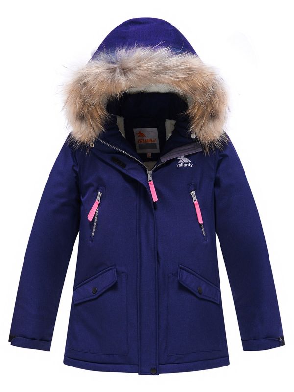 Parka winter Valianly teenage for girls navy blue 9238TS